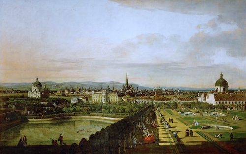 German:  Wien, vom Belvedere aus gesehen View of Vienna from Belvedere — Cityscape