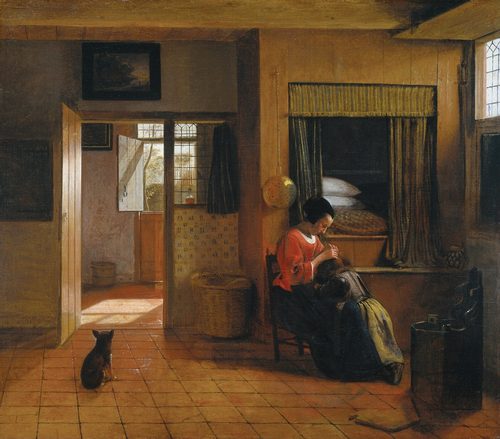 A Mother Delousing her Child’s Hair, Known as ‘A Mother’s Duty’ — Interior Scenes