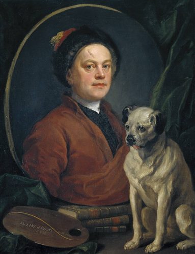 The Painter and His Pug by William Hogarth — Pet Portrait