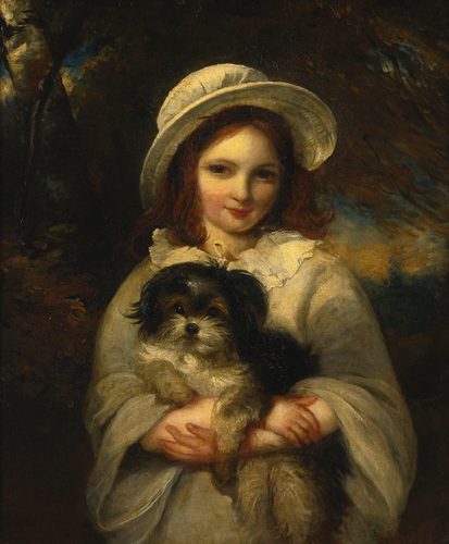 Portrait of a Girl with a Dog — Pet Portrait